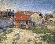 Paul Signac the gas tanks at clichy oil painting artist